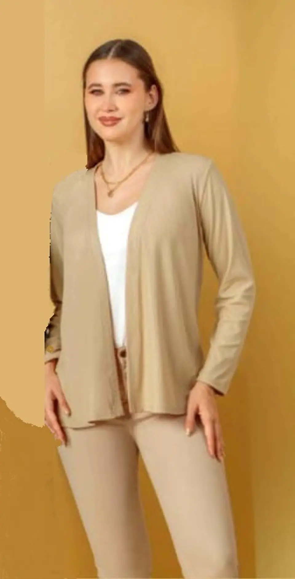 Cardigan Zeila talla M color Dorado  y Negro (Zonia) 2