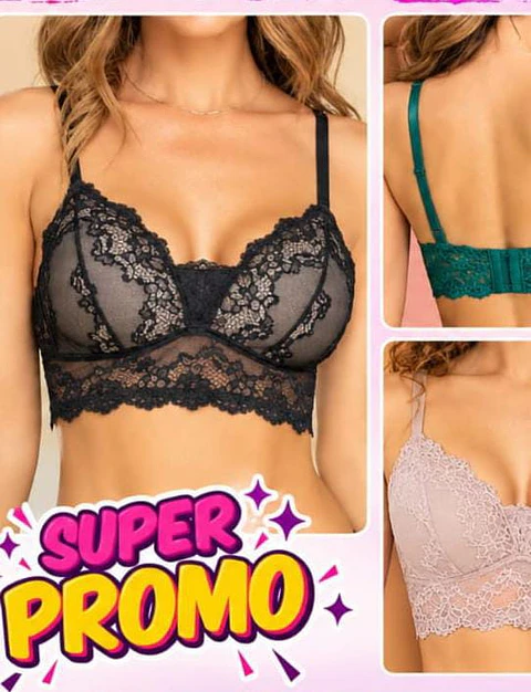 Bralette tipo bustier talla 36 color verde