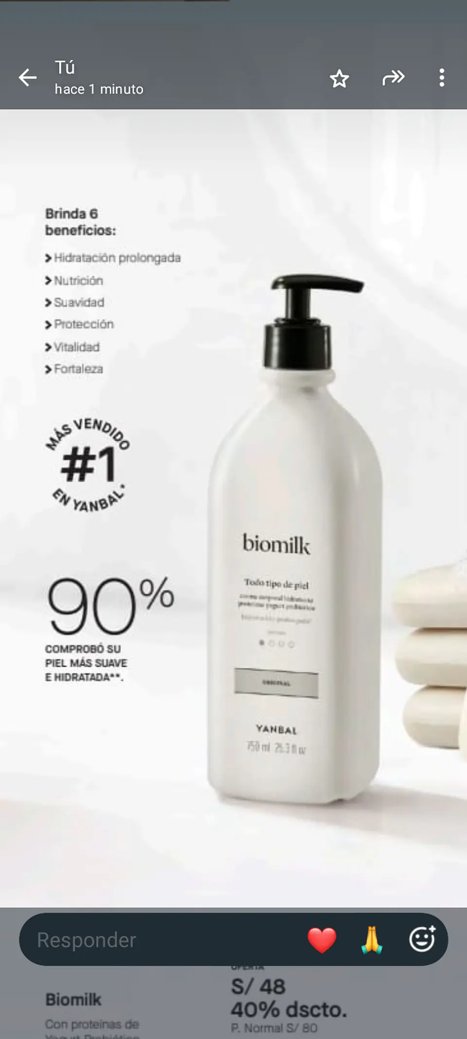 Biomilk Hidratación Moisturizing 1