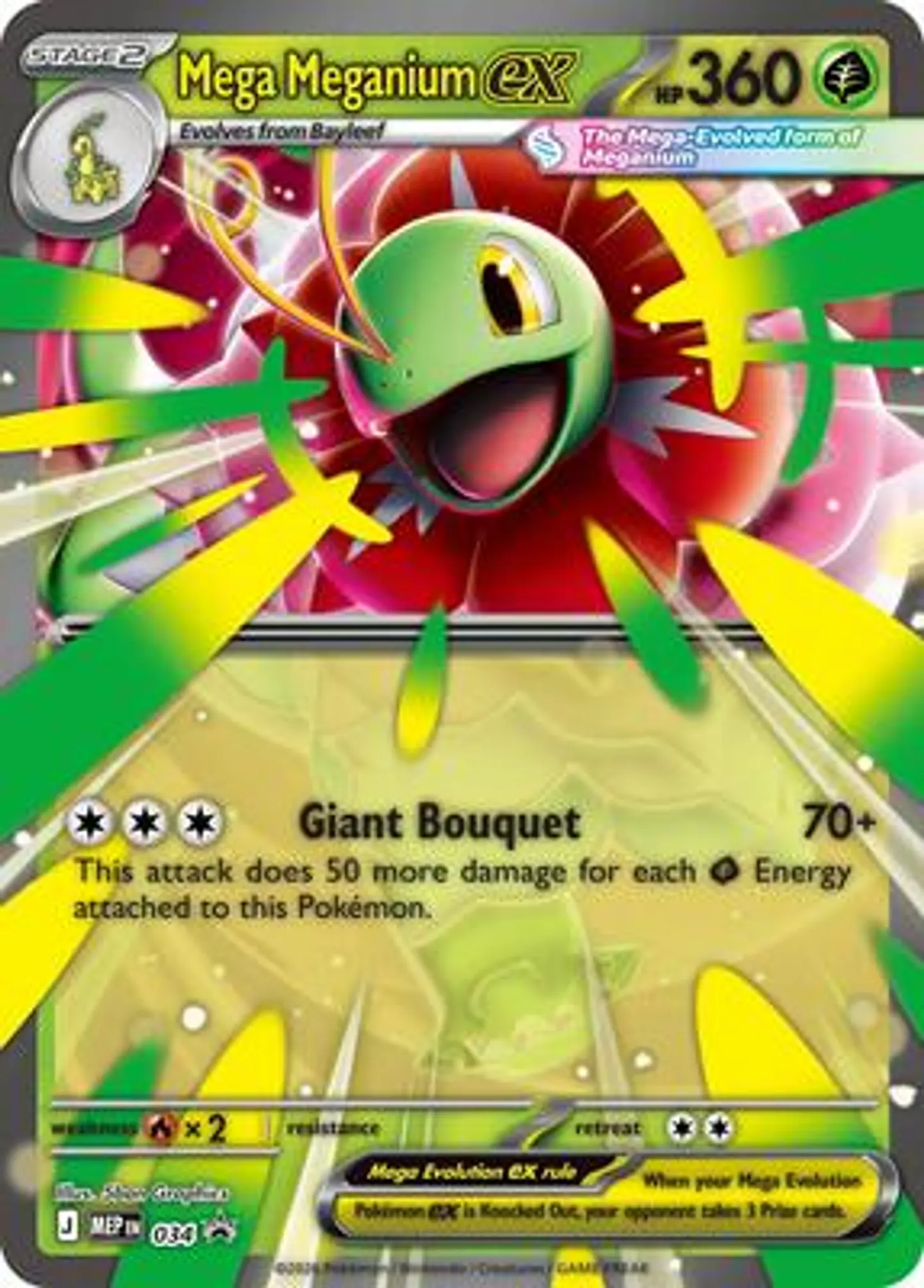 Promo Mega Meganium ex - 034 1
