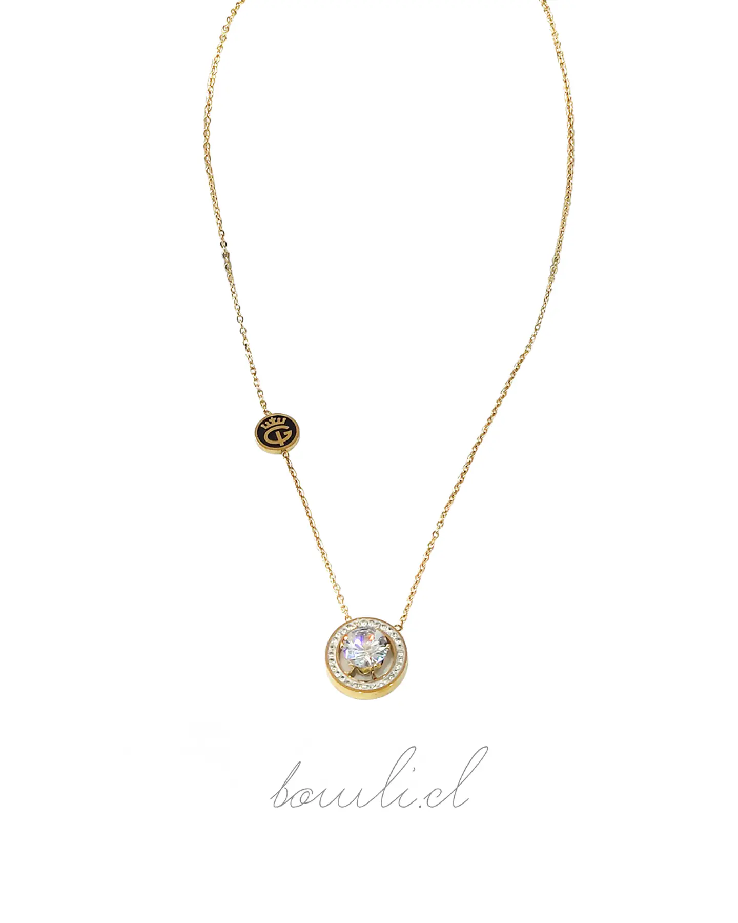 Collar dorado circular 1