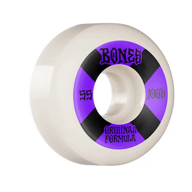 Ruedas Bones OG White - Purple 55mm V5