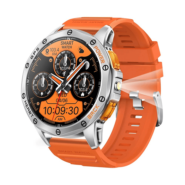 Smartwatch K-67 GPS – Tecnología extrema para aventureros y deportistas – multifuncional, brújula, altímetro barométrico, GPS, pantalla AMOLED 1.43