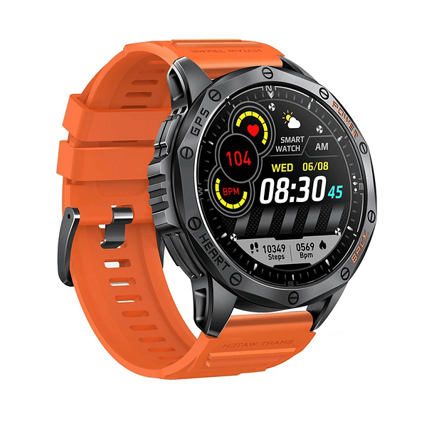 Smartwatch K-67 GPS – Tecnología extrema para aventureros y deportistas – multifuncional, brújula, altímetro barométrico, GPS, pantalla AMOLED 1.43