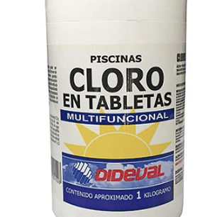 Cloro en Tabletas multifuncional 3 en 1 para piscina 