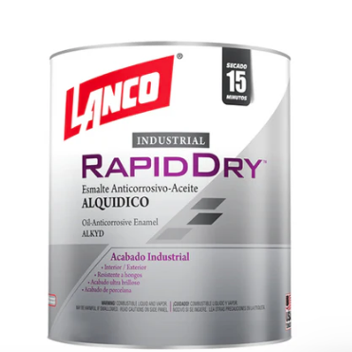 ESMALTE ANTICORROSIVO RAPID DRY NEGRO 1/4GL LANCO 1