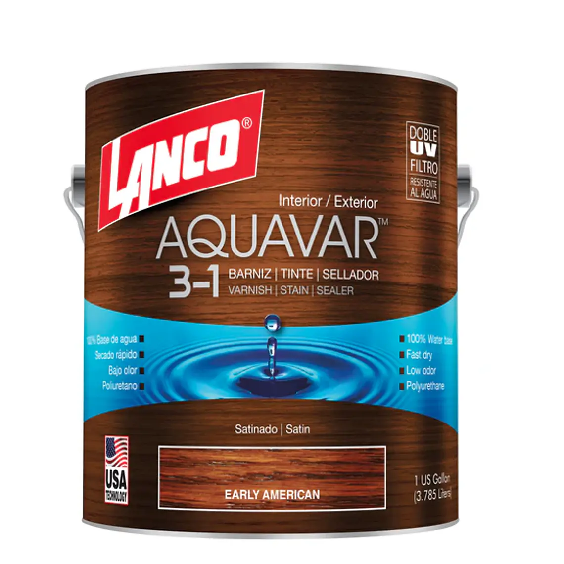 Barniz Aquavar Lanco 1/4 galon  1