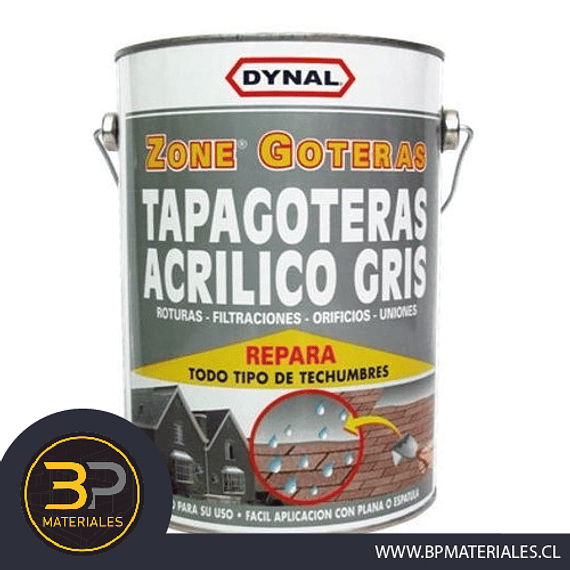 Tapagotera Acrilico Gris Galon