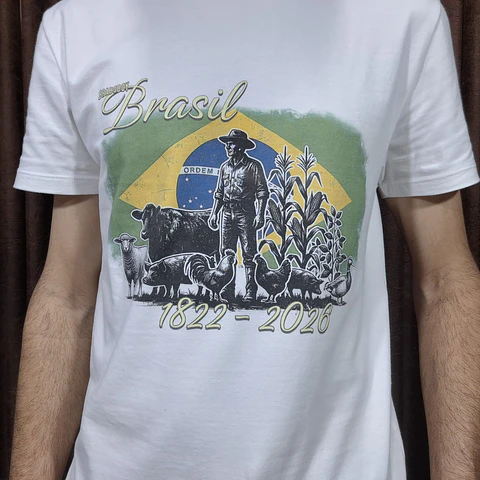 Camiseta Braboboy Reputtation Pátria Amada Brasil - Off White