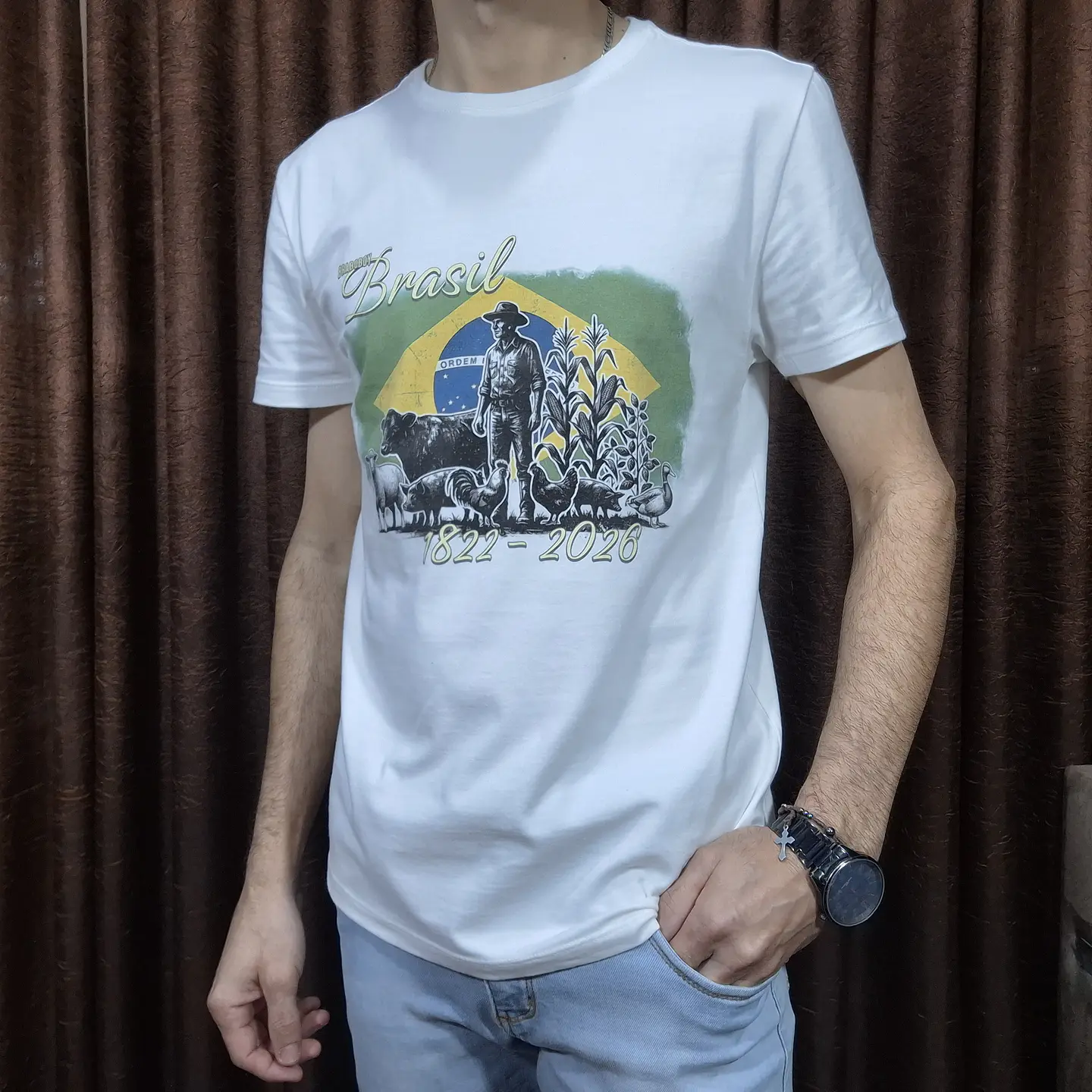 Camiseta Braboboy Reputtation Pátria Amada Brasil - Off White 2