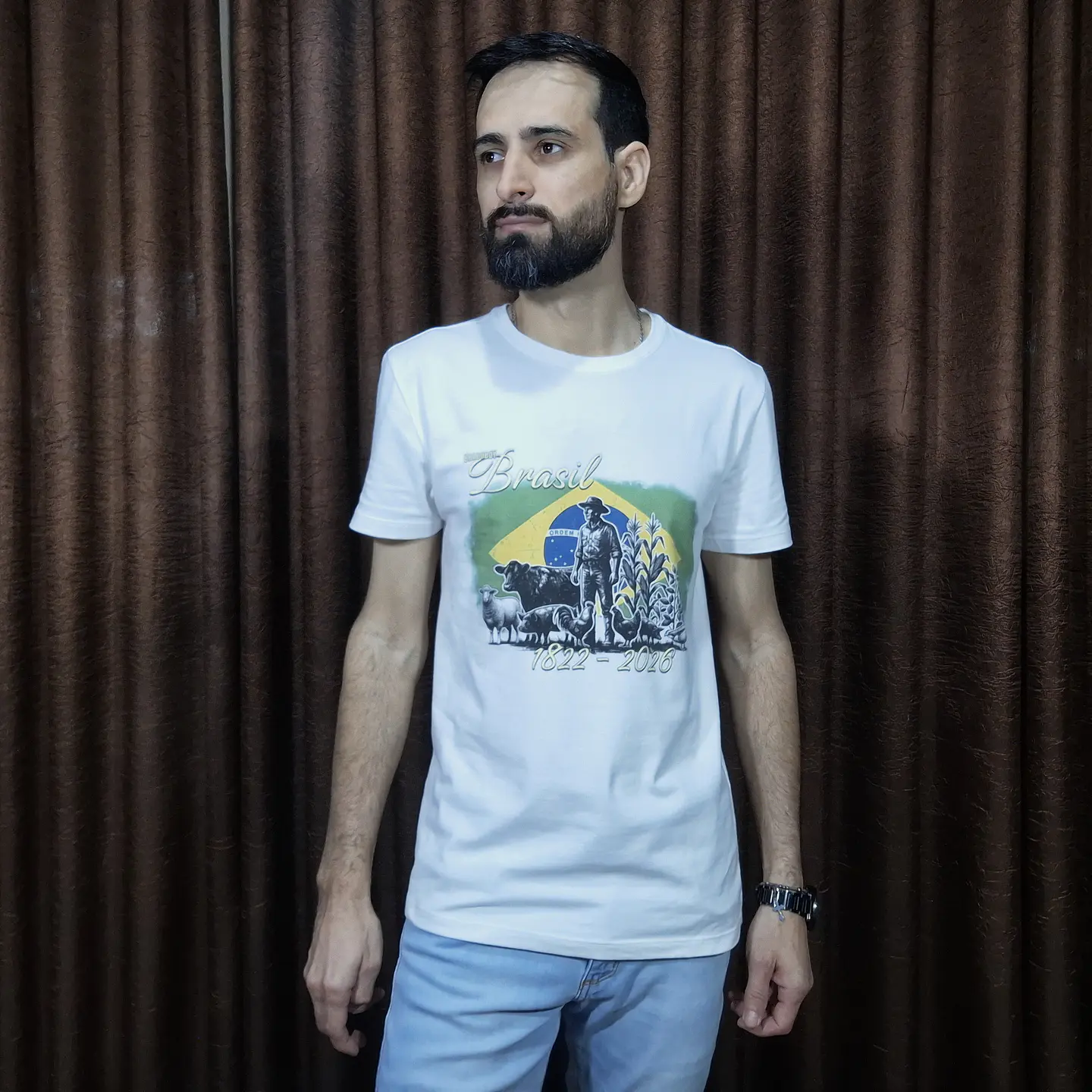 Camiseta Braboboy Reputtation Brasil, Patria Amada - Blanco Roto 3