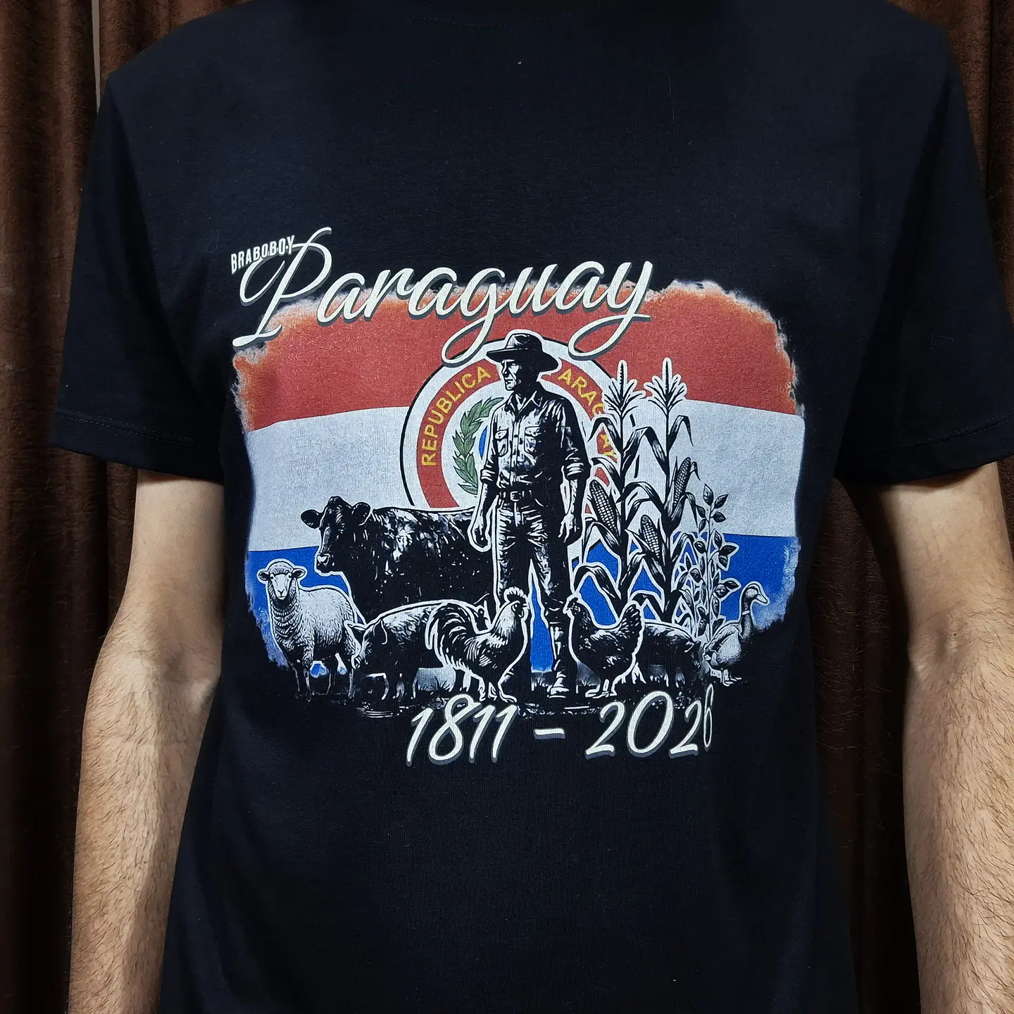 Camiseta Braboboy Reputtation Paraguay - Paz y Justicia - Negra 1