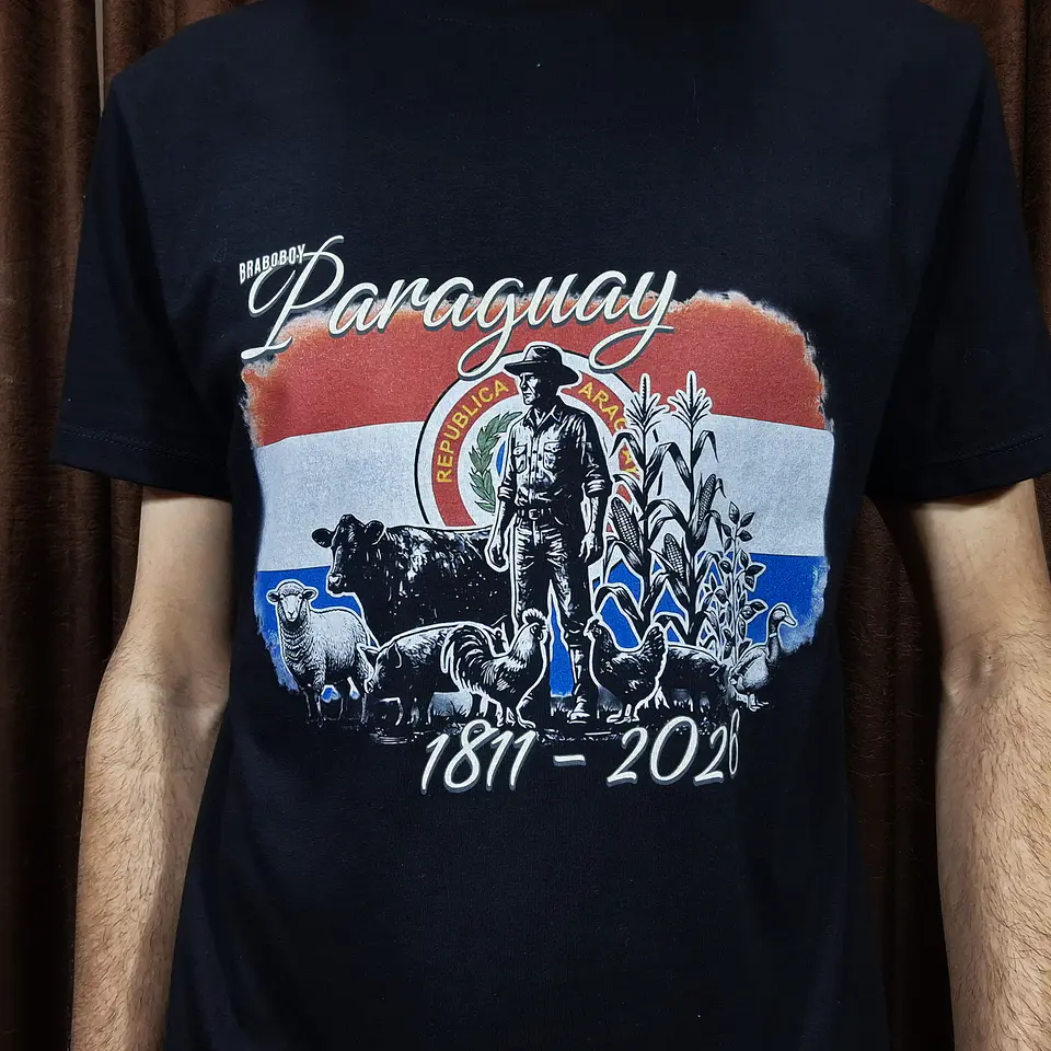 Camiseta Braboboy Reputtation Paraguay - Paz y Justicia - Negra 1