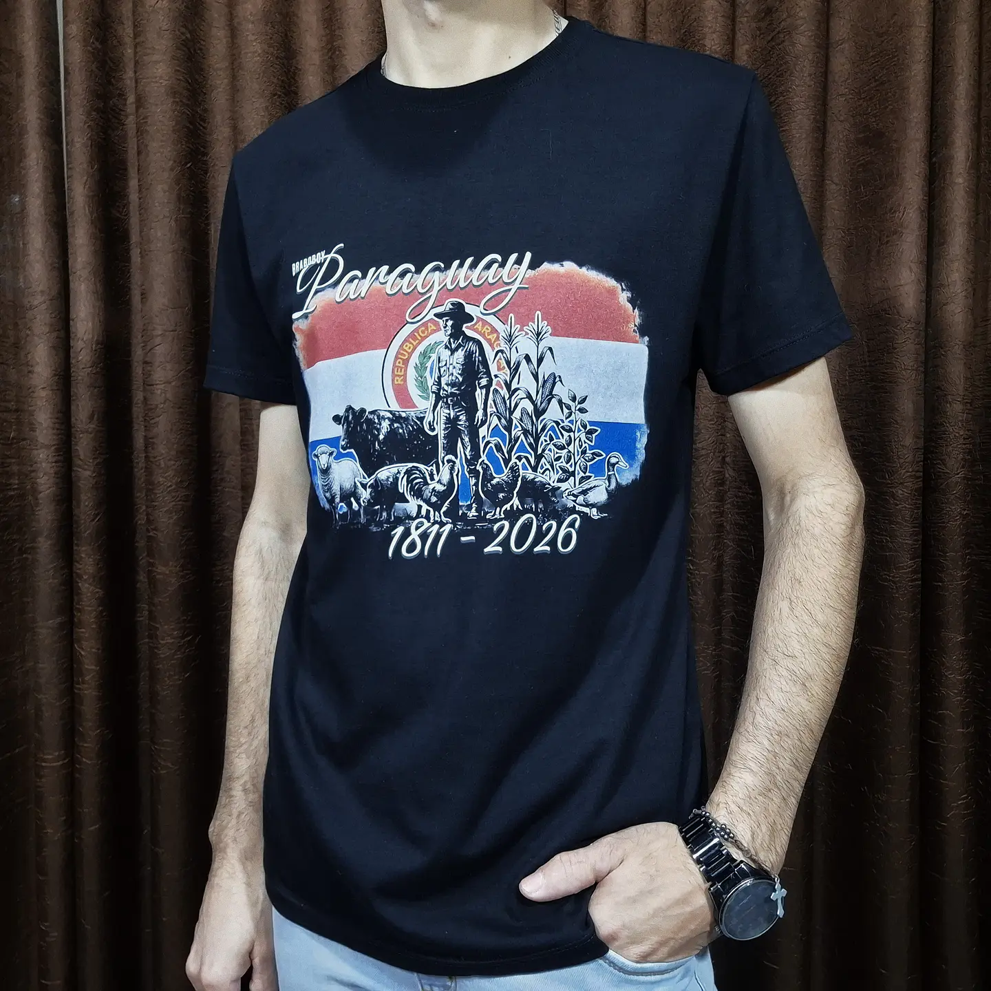 Camiseta Braboboy Reputtation Paraguay - Paz y Justicia - Negra 2
