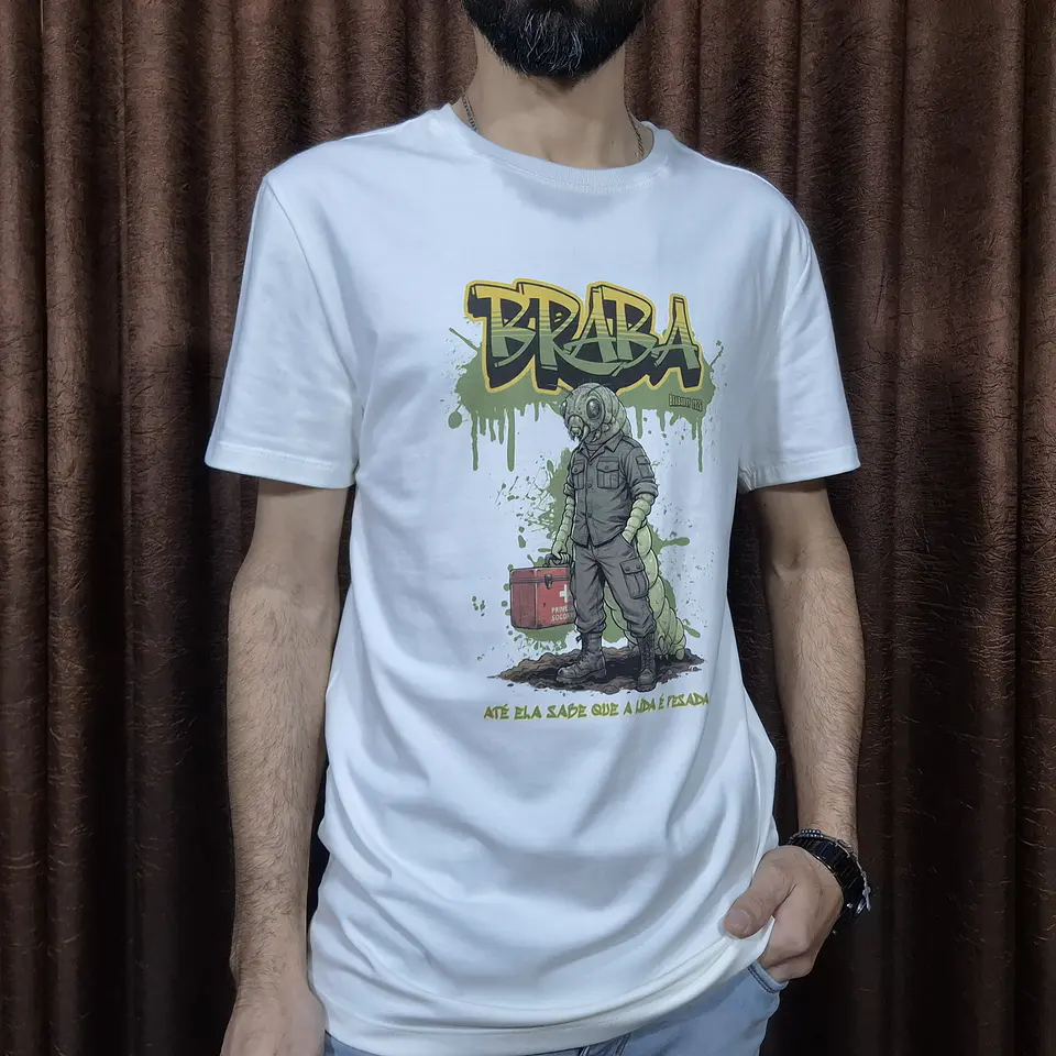 Camiseta Braboboy Reputtation Braba - Blanco Roto 2
