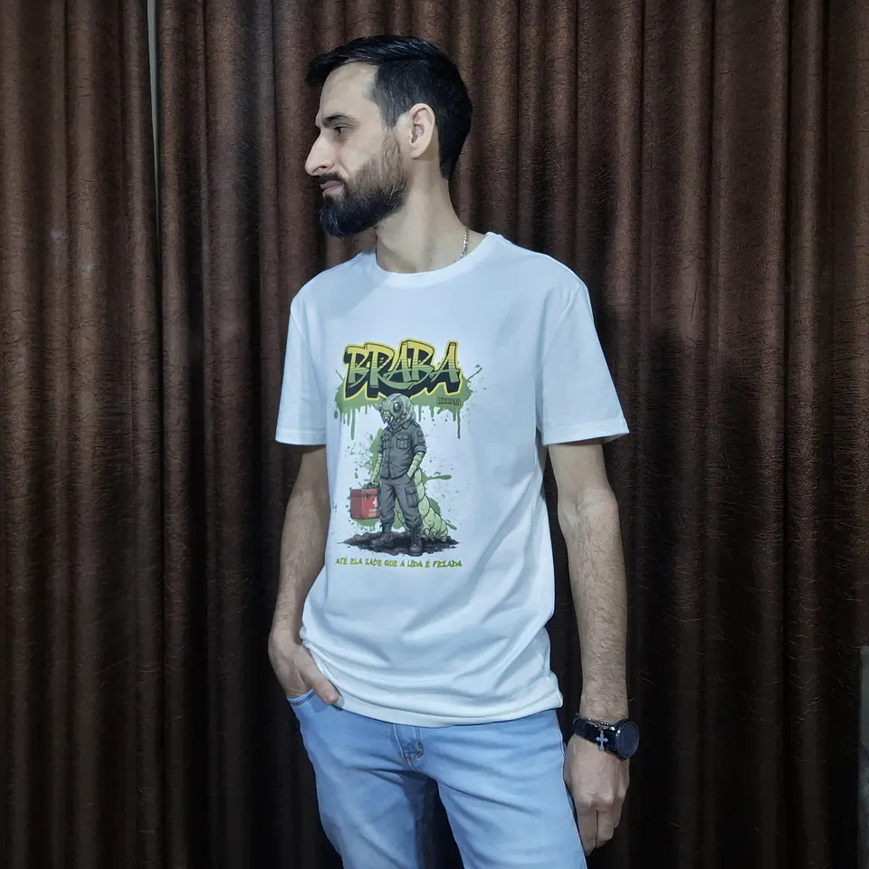 Camiseta Braboboy Reputtation Braba - Blanco Roto 3