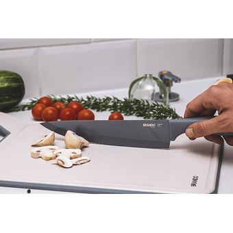 Set Tabla de Fibra + Cuchillo Chef 8'' 
