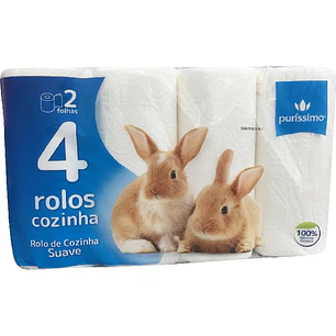 Rolo Cozinha Puríssimo 2 folhas - 4 unidades