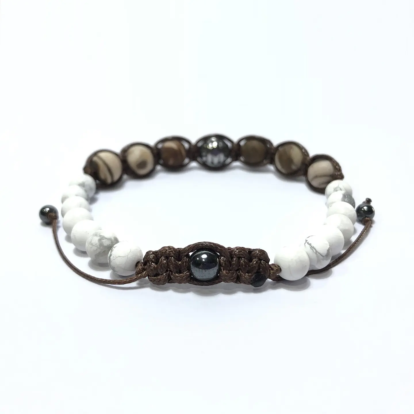 Pulsera Colección Trenzada Jaspe & Howlita 3
