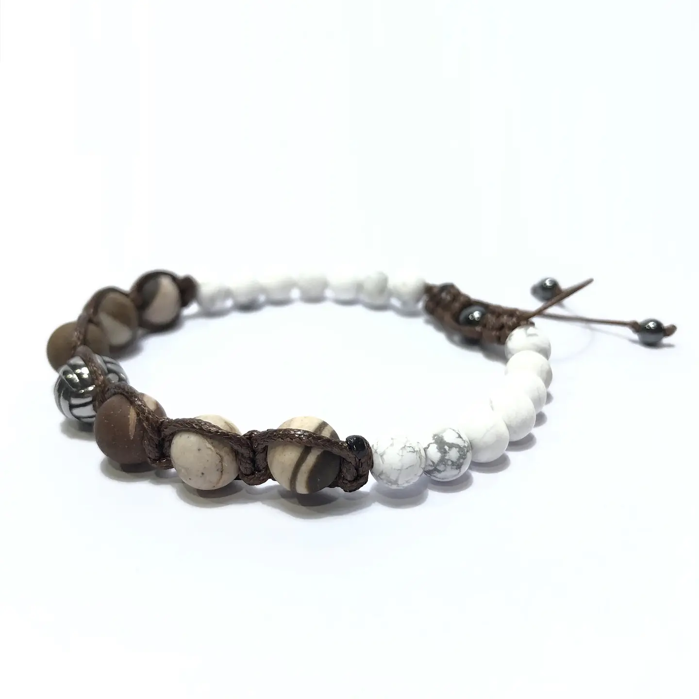 Pulsera Colección Trenzada Jaspe & Howlita 2