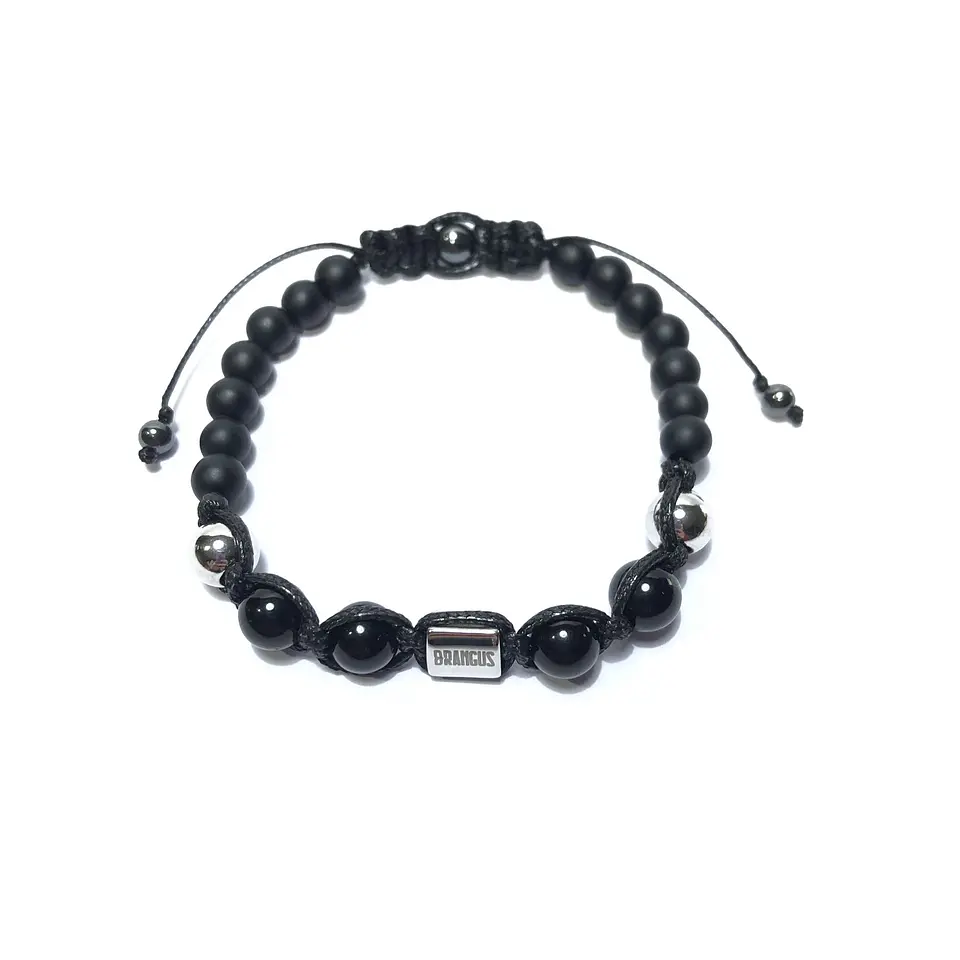 Pulsera Colección Trenzada Ónix & Ágata. 4