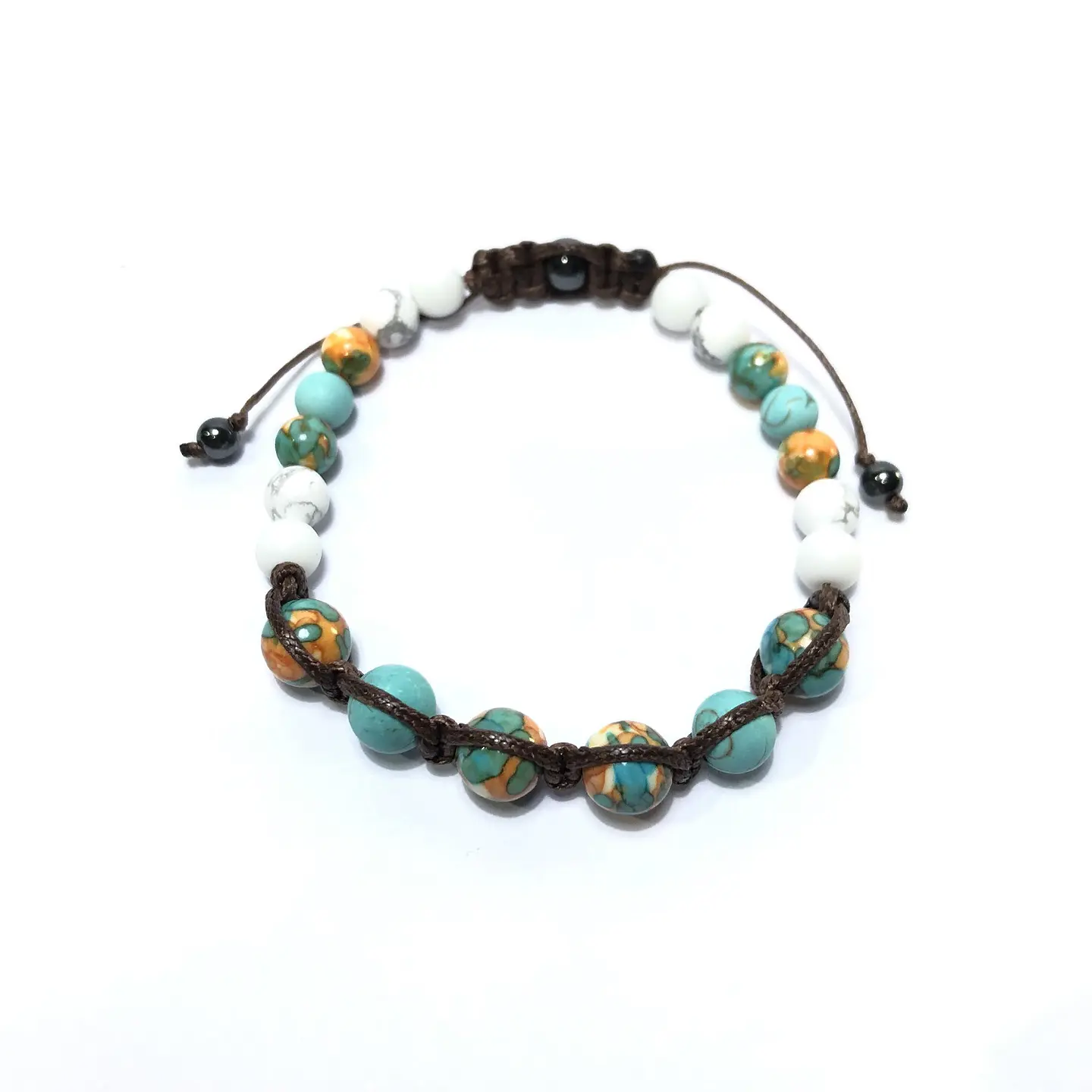 Pulsera Colección Trenzada Turqueza & Howlita. 4