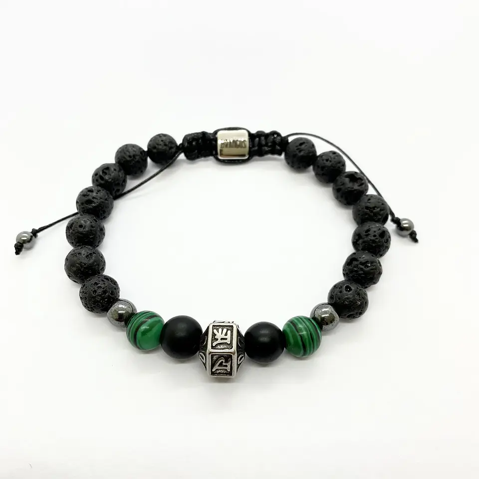 Pulsera Colección Volcánica & Malaquita 4