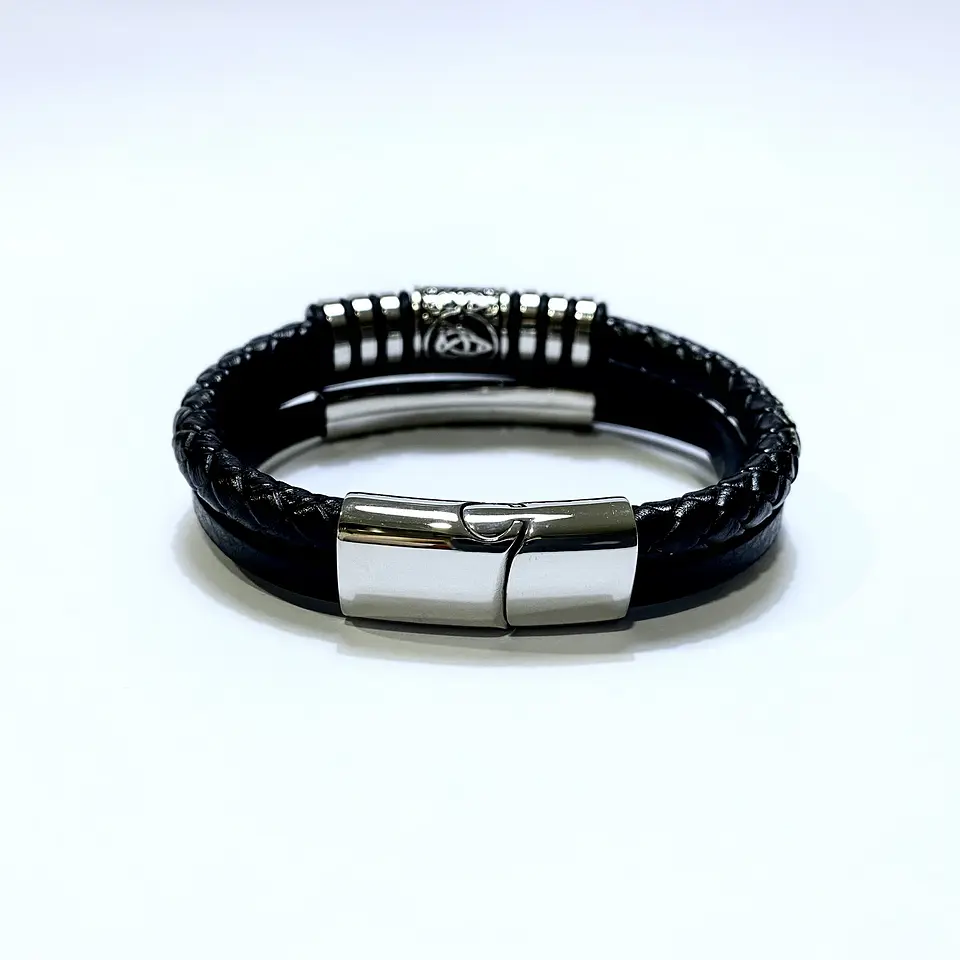 Pulsera Cuero Triqueta Celta 3