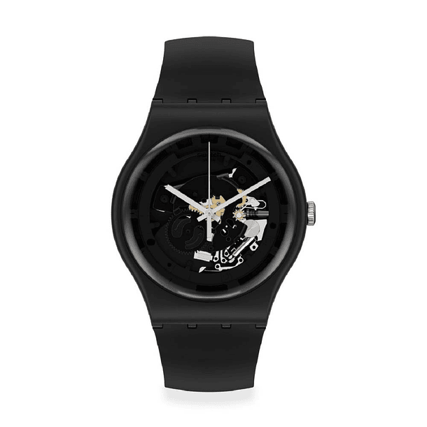 Reloj Swatch Hombre Mono Black Suob720 Sumergible 3 Bar