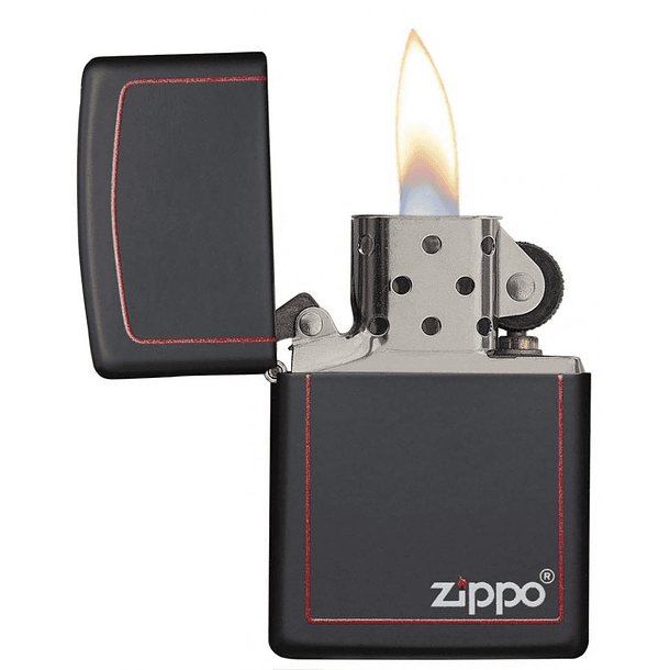 Zippo Classic Black and Red Border 3