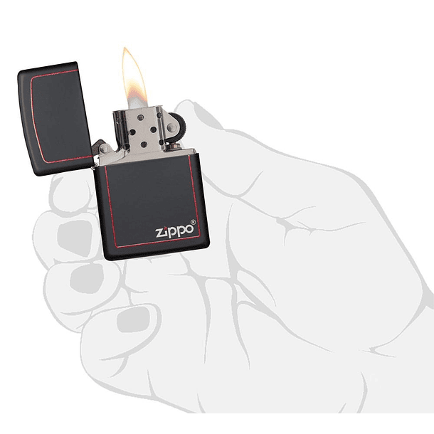 Zippo Classic Black and Red Border 4