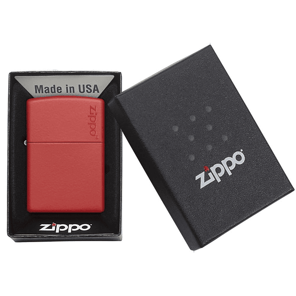 Zippo Red Matte With Logo 5