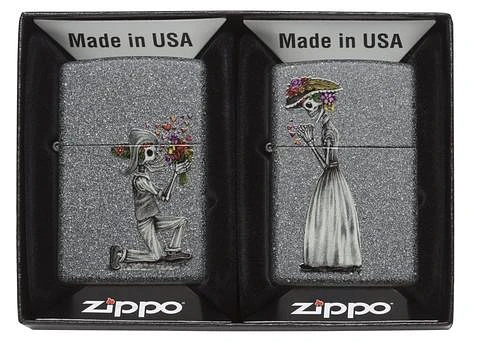 Zippo Day Of Dead Skulls Set