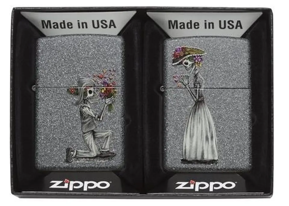 Zippo Day Of Dead Skulls Set 1