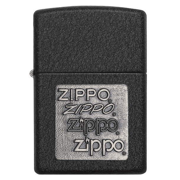 Zippo Black Crackle Gold Zippo Logo 1