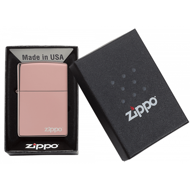 Zippo Classic High Polish Rose Gold Zippo Logo 4