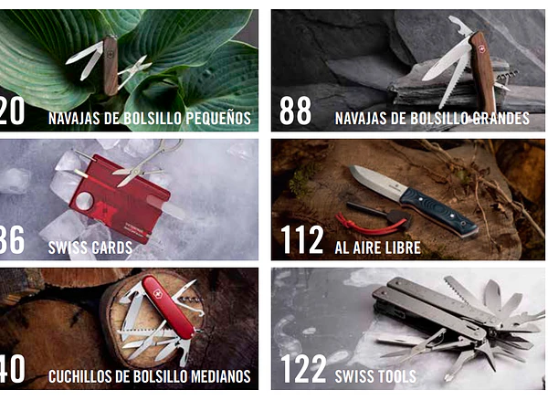 Catalogo de Caracteristicas en Navajas Victorinox