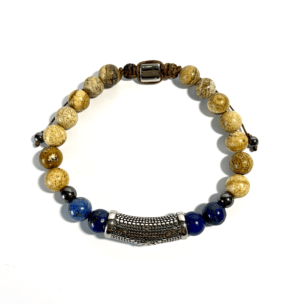 Pulsera Colección Brangus Piedra & Acero - Lapislazuli 2