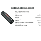 TASCO Monocular Essentials 10x25 5