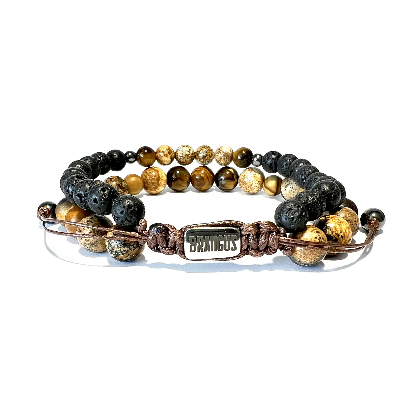 Pulsera Doble Colección Jaspe & Volcánica 4