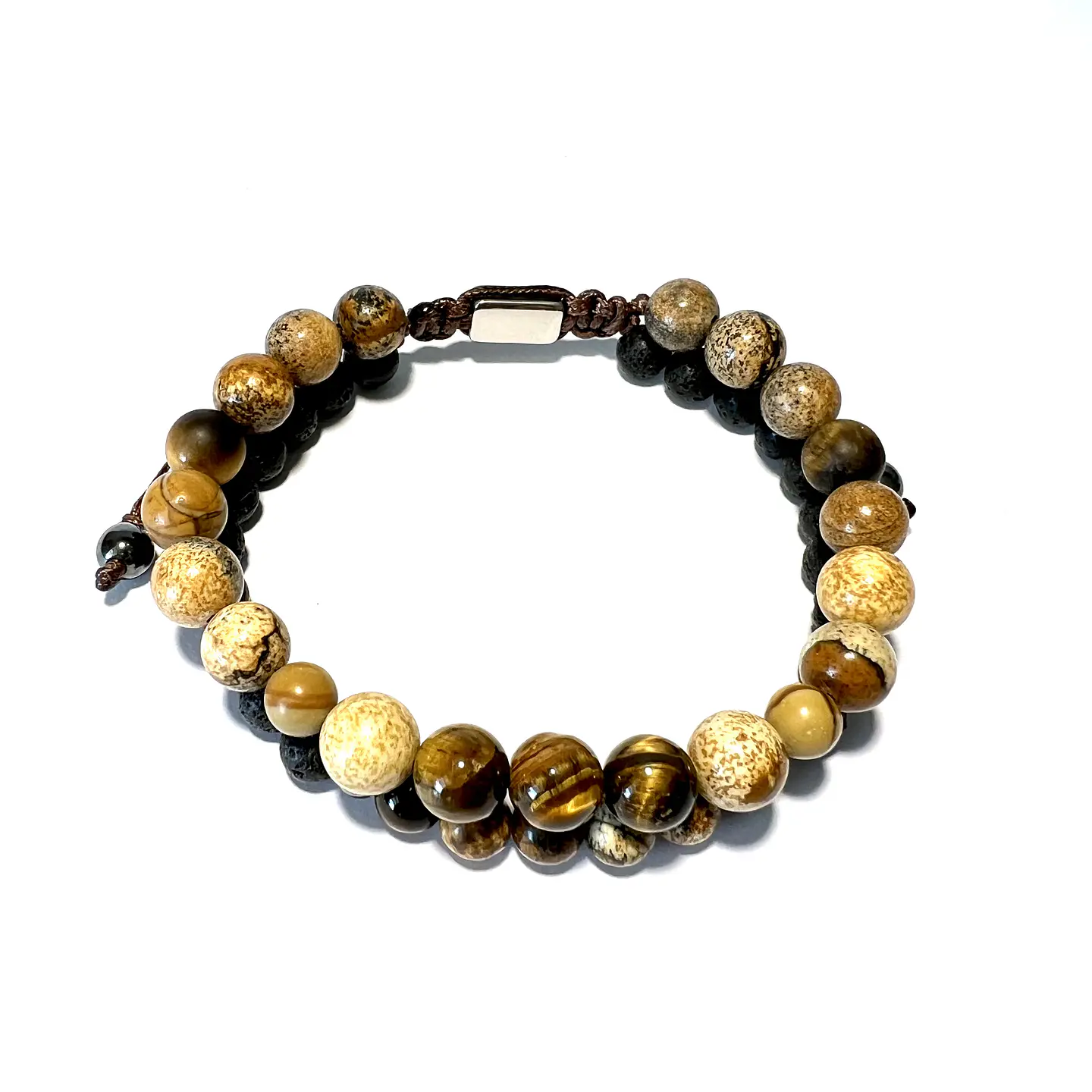 Pulsera Doble Colección Jaspe & Volcánica 5