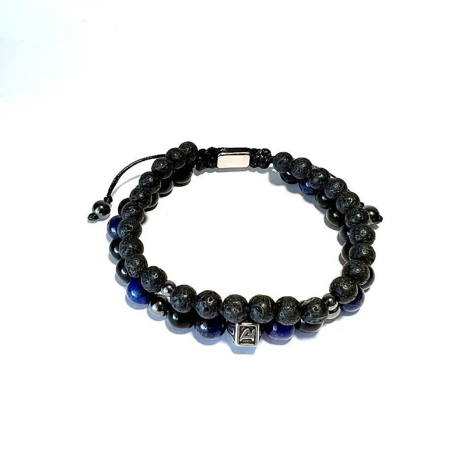 Pulsera Doble Colección Lapislázuli & Ónix 5
