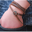 Pulsera Cuero - Larga estilo Vintage 3