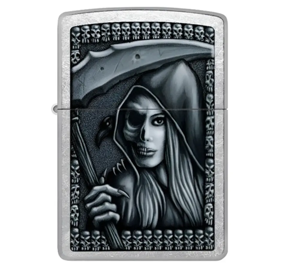 Zippo Grim Beauty Plateado 1
