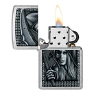 Zippo Grim Beauty Plateado 2