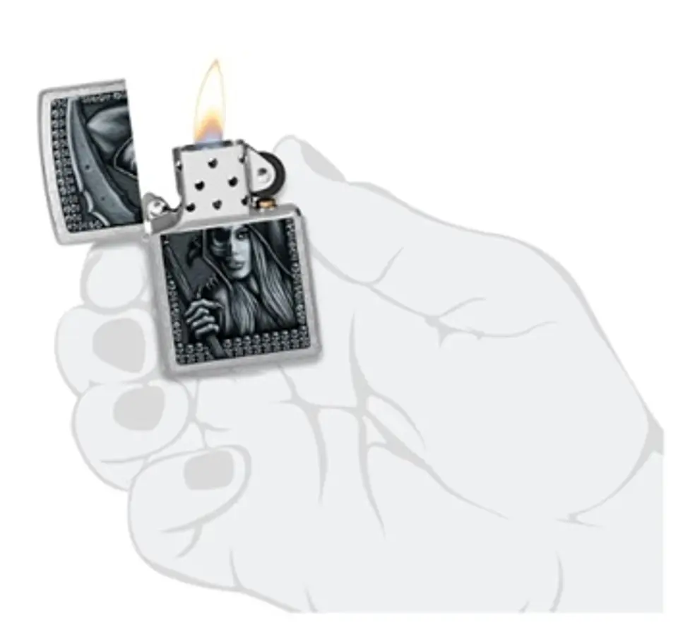 Zippo Grim Beauty Plateado 4