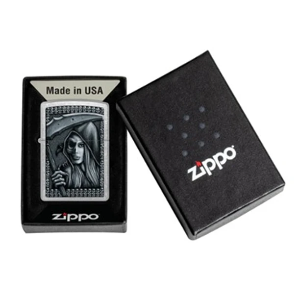 Zippo Grim Beauty Plateado 5