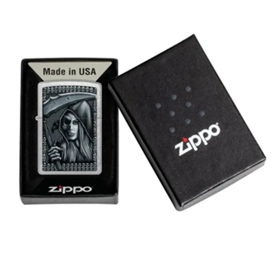 Zippo Grim Beauty Plateado 5