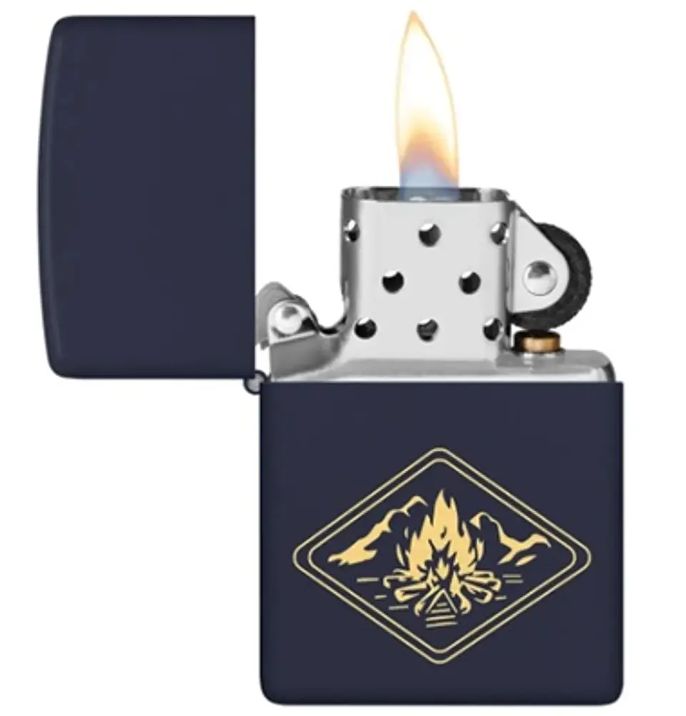 Zippo Campfire Design Azul 2