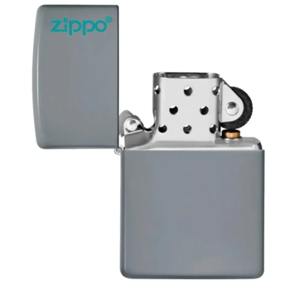 Zippo Flat Grey Logo 2